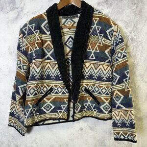 New Identity Tapestry Blazer Coat Womens 1X Aztec Southwest